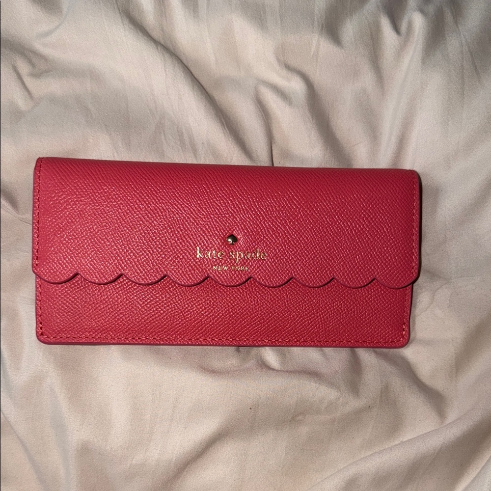 Kate Spade Red Scalloped Wallet